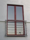 Fransk balkong räcke i rostfritt stål